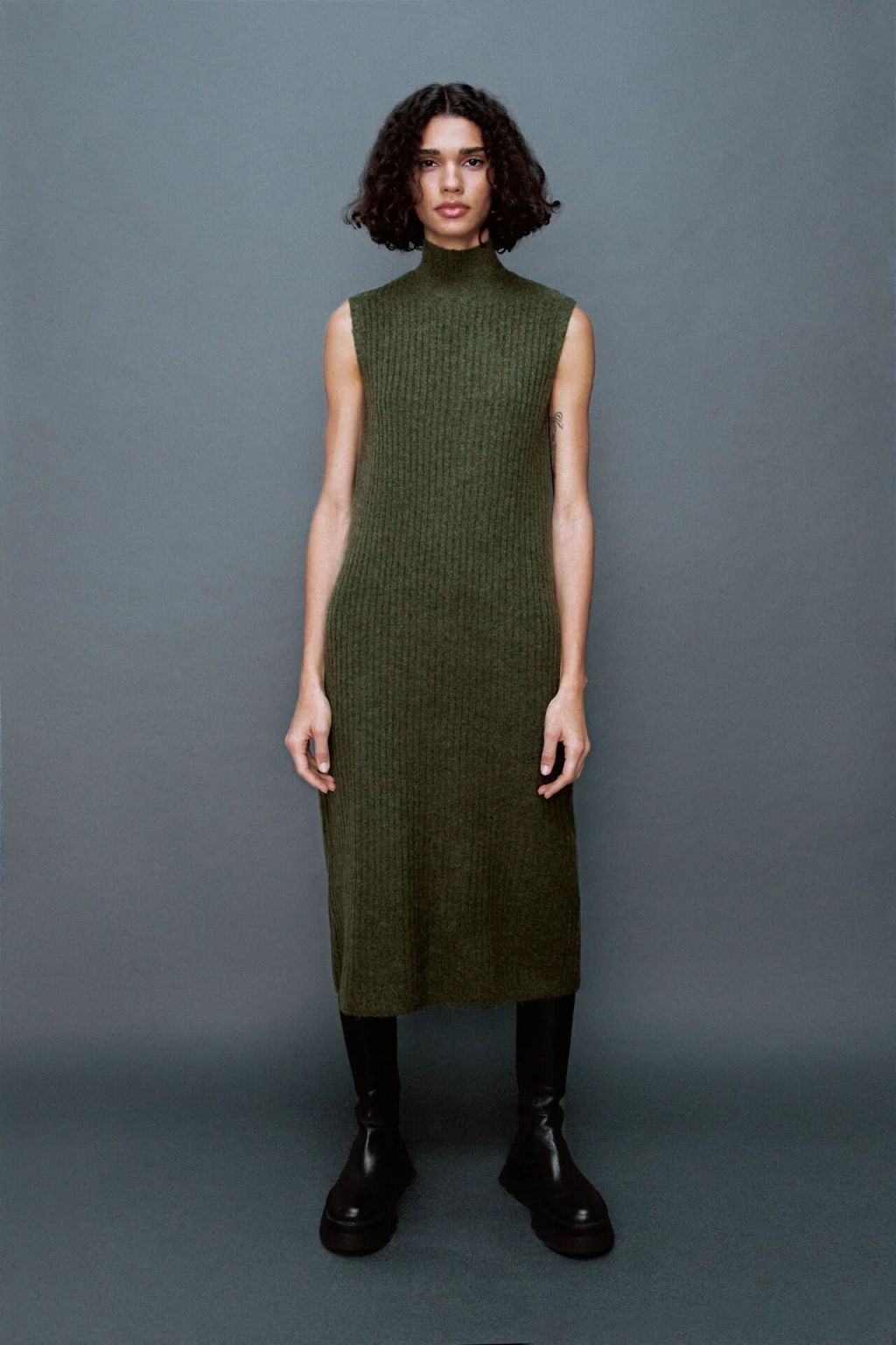 vestido de lana zara