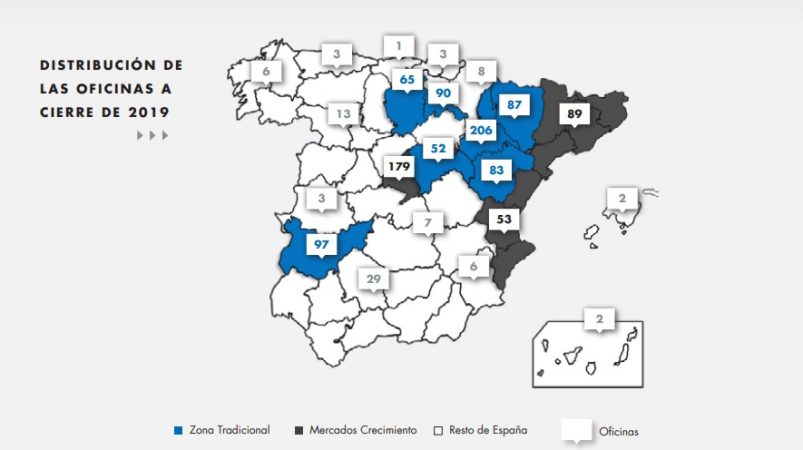 Los directivos de Ibercaja engordan su nómina mientras tiran de ERE 1 Merca2.es Oficinas Ibercaja a cierre de 2019 Merca2.es