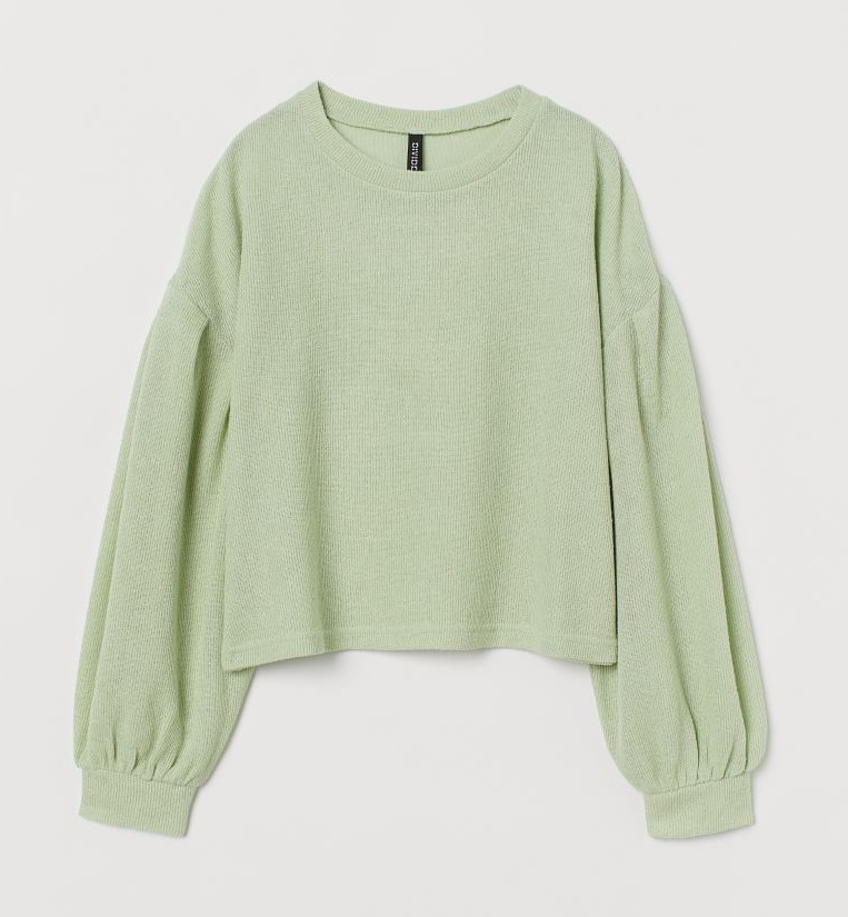 jersey mangas abullonadas h&m