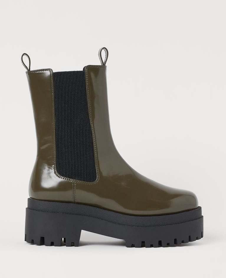botas chelsea plataforma h&m