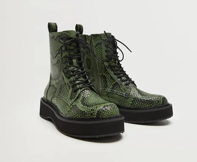 botin suela track mango