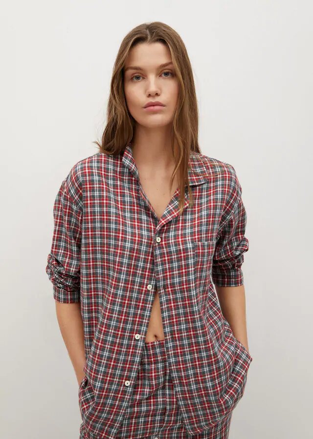 camisa pijama mango