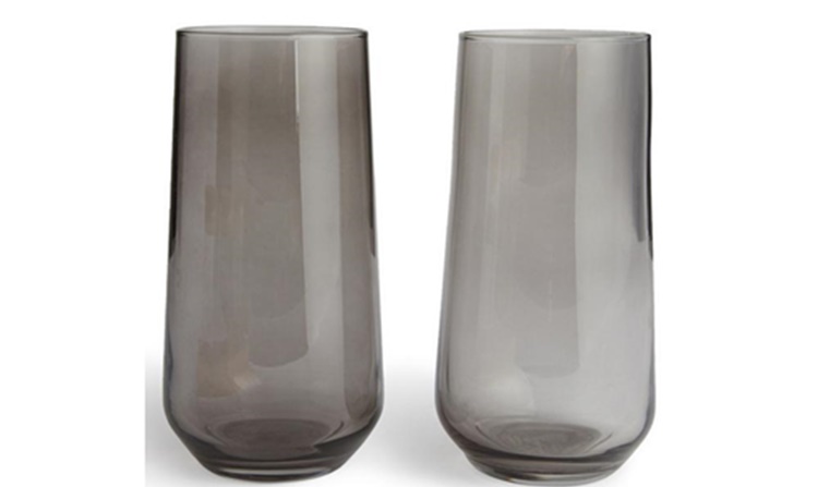 Vasos hogar Primark Home cristal ahumado