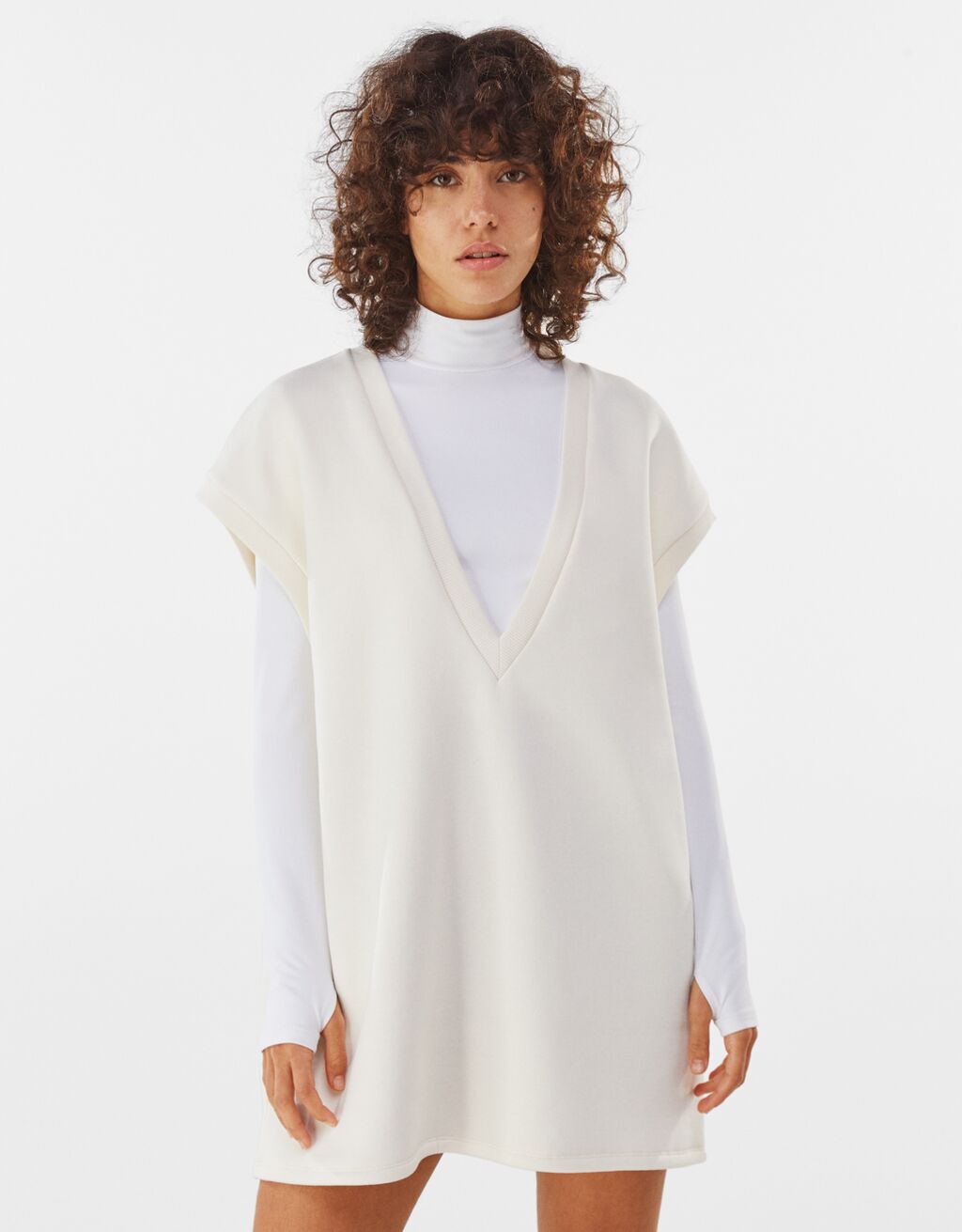 vestido chaleco bershka