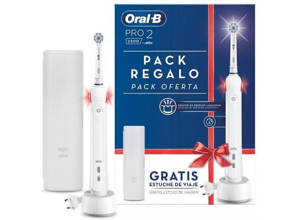 Cepillo electrico Oral B Pro 2500 SensiUltrathin Recargable Temporizador Sensor de presion Blanco Merca2.es