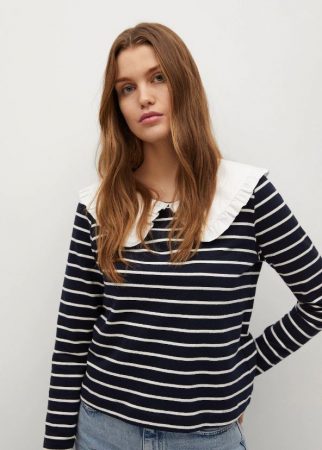 Screenshot 2021 02 17 Jersey rayas cuello babydoll Mujer Mango Espana Merca2.es