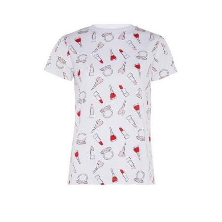 camiseta estampado maquillaje