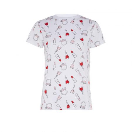 camiseta estampado maquillaje