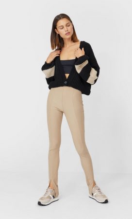 cardigan corto rayas stradivarius