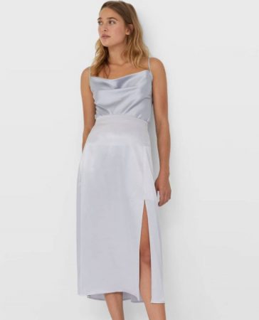 FALDAS STRADIVARIUS MIDI DE SATÉN