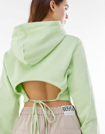 sudadera con apertura bershka