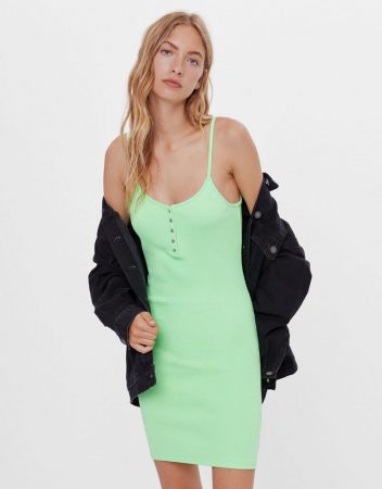 vestido corto tirantes bershka