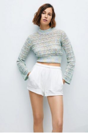 Jersey punto Zara cropped