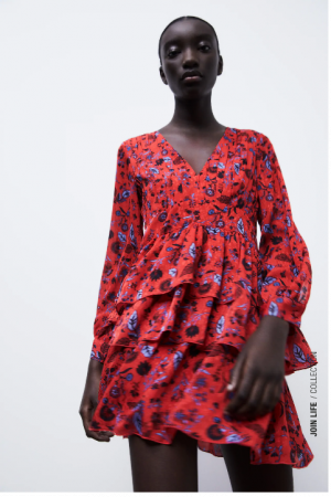 Vestidos cortos de Zara para fardar de estilo esta primavera 57 Merca2.es Screenshot 2021 03 10 VESTIDO ESTAMPADO VOLANTES Merca2.es