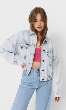 cazadora denim crop