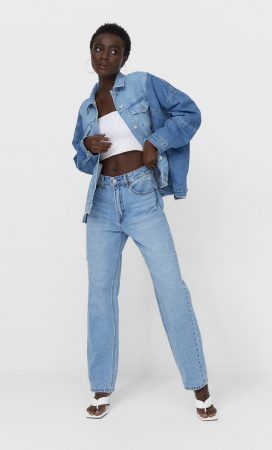 cazadora denim oversize vintage stradivarius