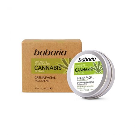 crema facial con aceite semilla cannabis babaria