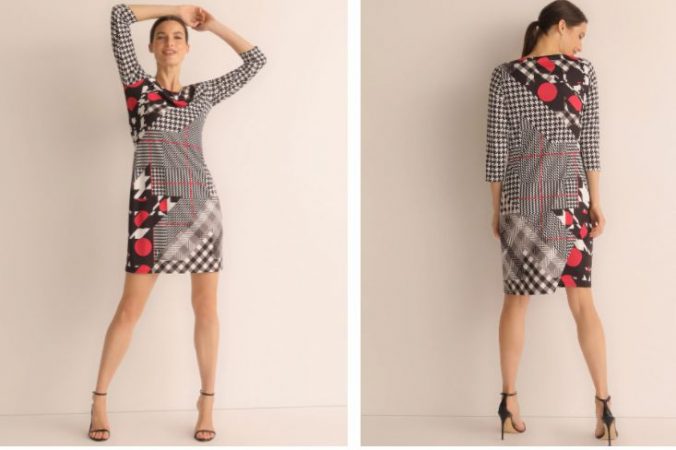 VESTIDO ESTAMPADO MANGA FRANCESA