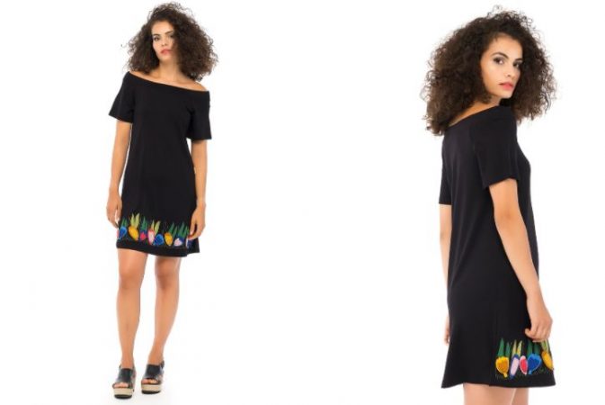 VESTIDO CUELLO BARCO MAMATAYOE