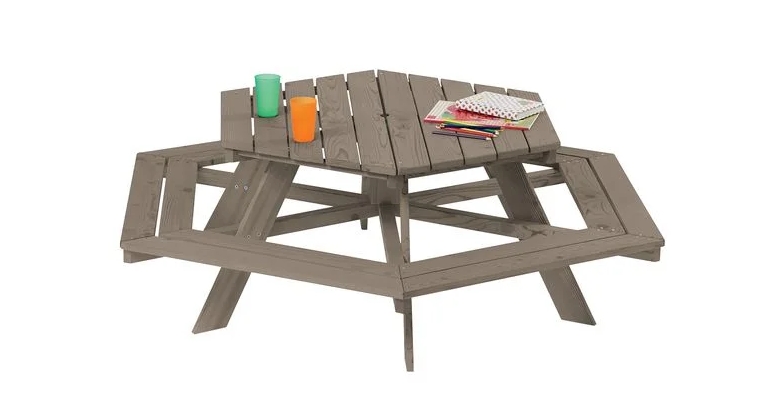 mesa de madera infantil