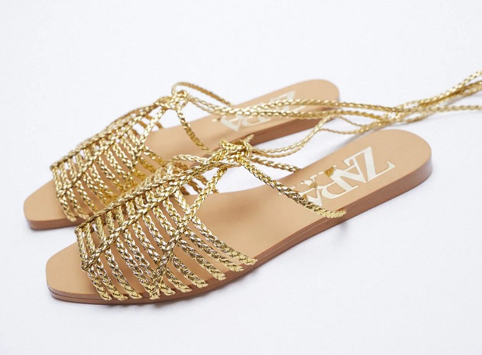 sandalias trenzadas zara