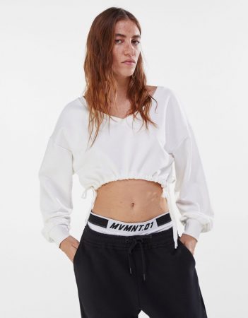 sudadera cropped bershka