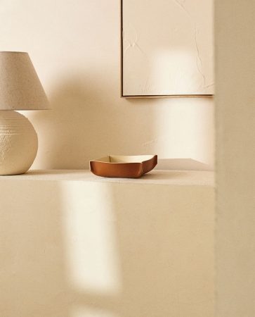 vaciabolsillos piel zara home