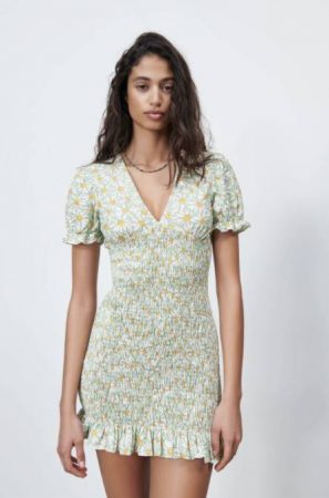 vestido de lino zara