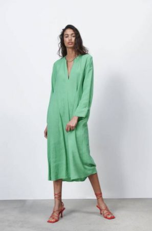 vestidos midi zara