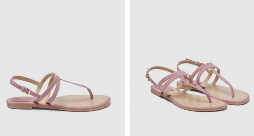 PRECIOSOS ZAPATOS PLANOS ABIERTOS EN ROSA PALO