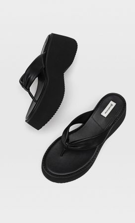 chanclas de dedo con plataforma