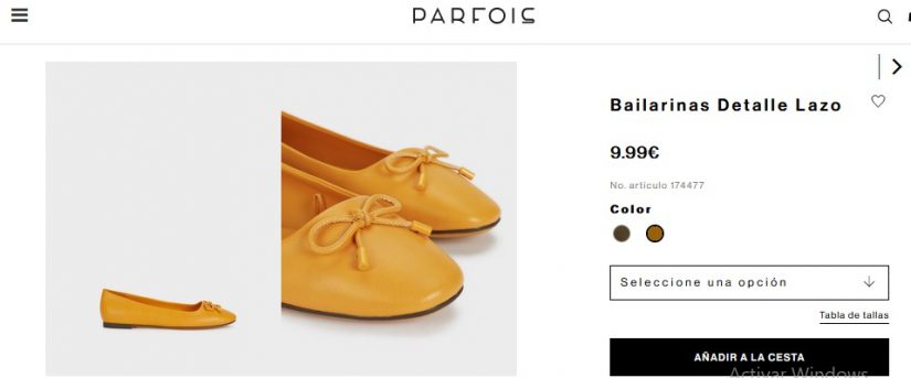 Bailarinas con lazo de color mostaza