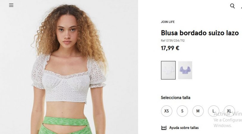 Una de estas ocho blusas de Bershka no puede faltar en tu armario 27 Merca2.es Blusa bordado suizo lazo- Bershka