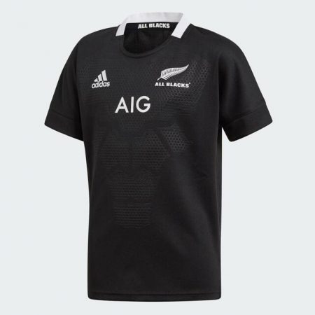 Camiseta manga corta de rugby réplica all blacks local adulto negro Decathlon