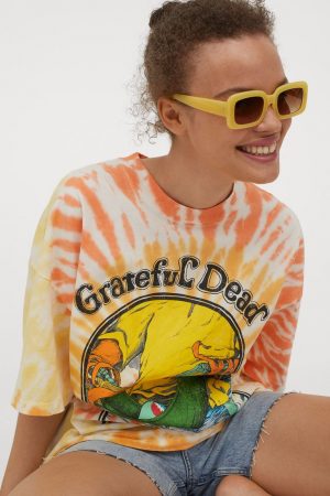 Camiseta oversize con motivo- H&M