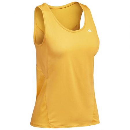 Camiseta sin mangas de montaña y trekking quechua mh500 mujer miel