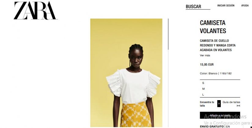 Camisetas volantes- Zara