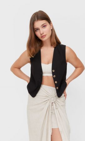 Chaleco corto rustico Stradivarius