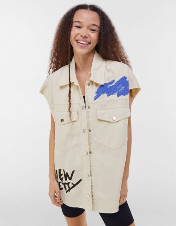Bershka: ropa con hasta un 40% de descuento para esta primavera 18 Merca2.es Chaleco sarga print- Bershka
