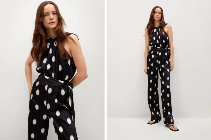 Mono cinturón lunares Mango