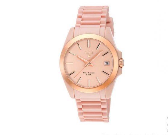 Reloj Drive Fun de acero IP rosado