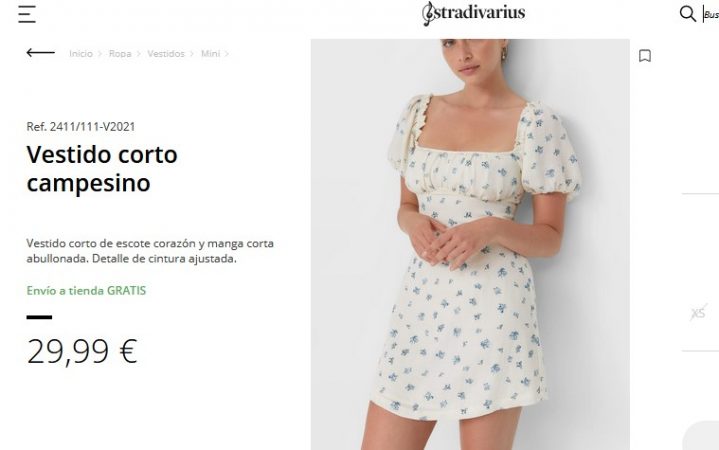 Vestido corto campesino