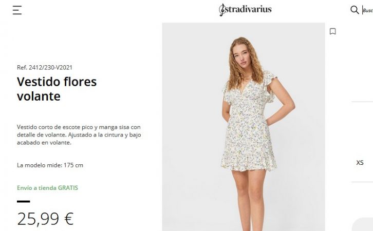 Vestido flores volantes