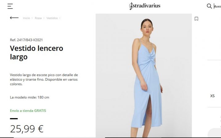 Vestido lencero largo