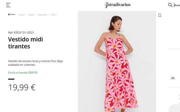 Vestido midi tirantes