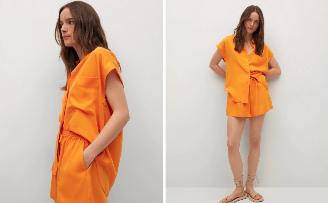 conjunto de lyocell de Mango