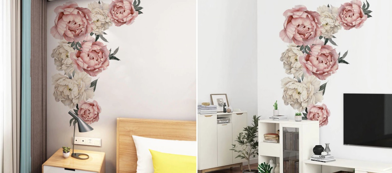 Ocho productos de AliExpress para renovar tu hogar con poco dinero 56 Merca2.es pegatina flores pared