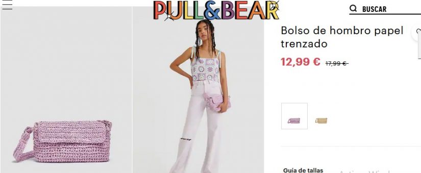 Bolso de hombro papel trenzado- Pull&Bear