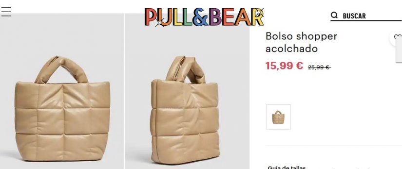 Bolso shopper acolchado