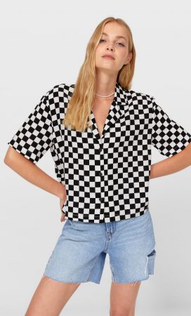 Camisa estampada manga corta Stradivarius 